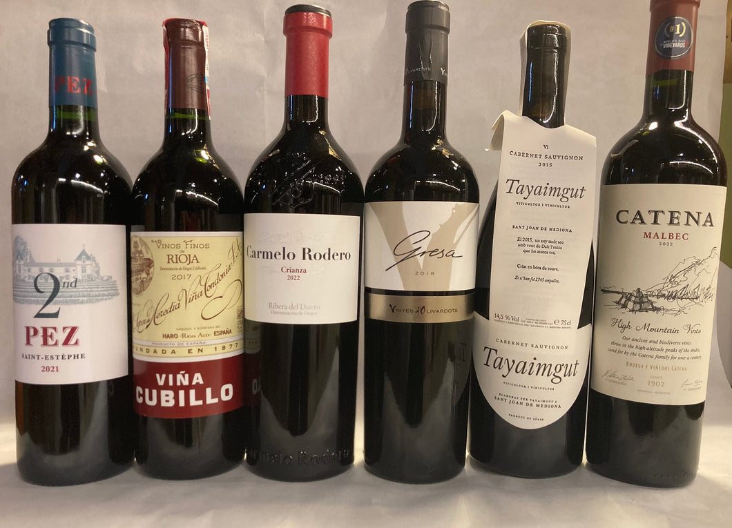 Selection of Red Wines with Wood