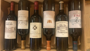 Selection of red wines from Bordeaux